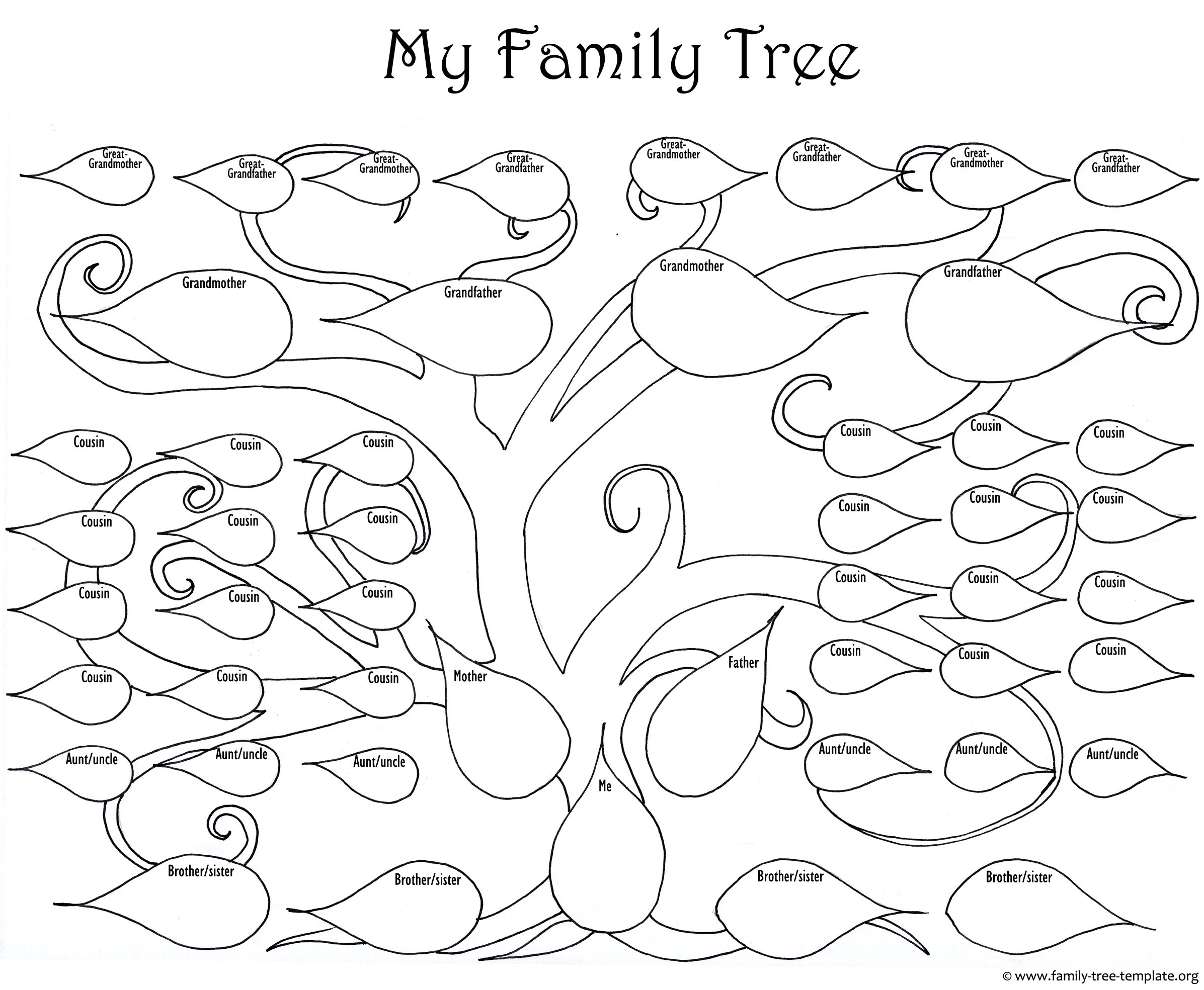 A Printable Blank Family Tree to Make Your Kids Genealogy Chart