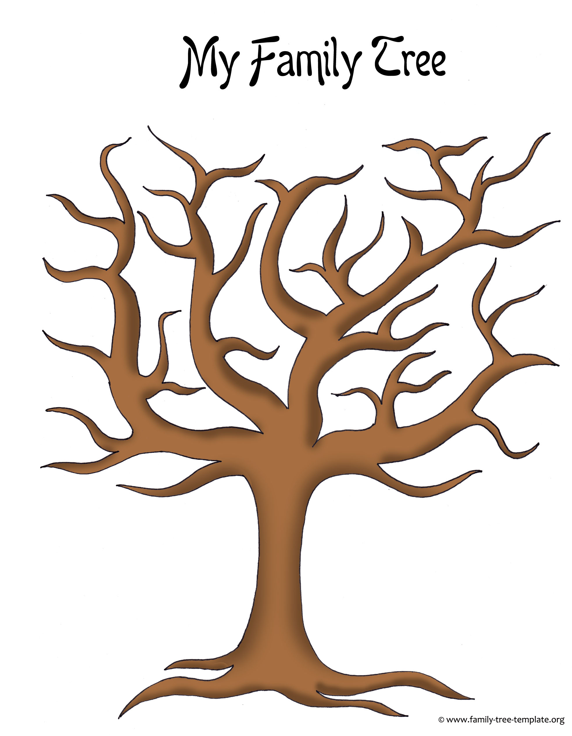 Large Printable Tree Template Free Then, Use Scissors To Cut Out The